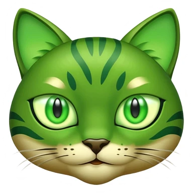 Emoji of my beautiful big Green Cat eyes shaped sticker