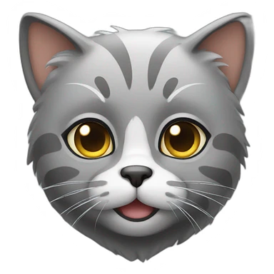cat with gray hair sticker