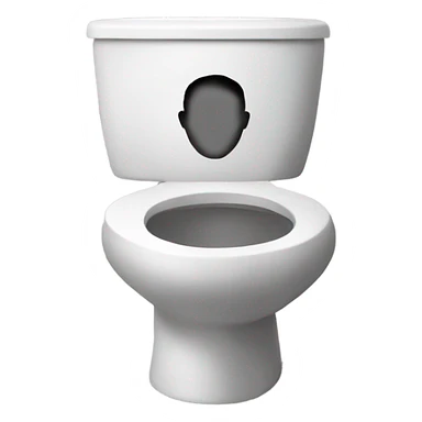 Toilet with a man inside of the toilet sticker