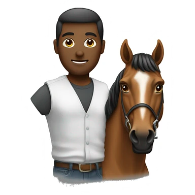 A programmer combined with a horse sticker
