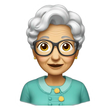 Granny with pancakes sticker