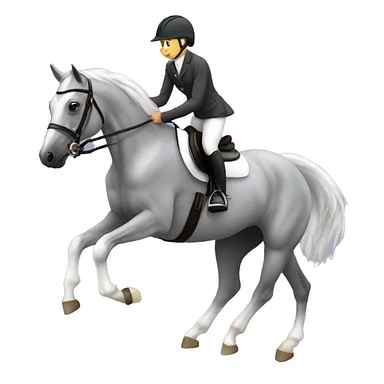 Grey showjumping pony sticker