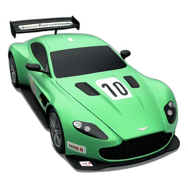 Aston Martin green formula 1 car sticker