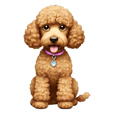 Light brown poodle  sticker