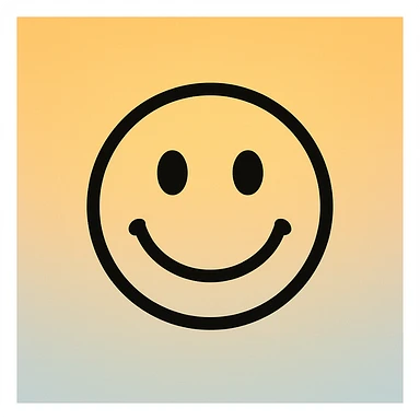 Frame 2: Gradient background with smiley face, very faint hint of blue, no grid lines yet sticker