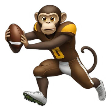 Monkey football sticker
