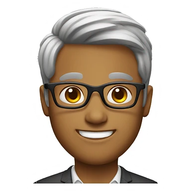 mayun,Smiling Glasses Suit Short Hair Round Face sticker