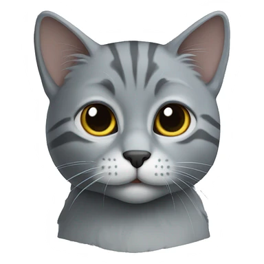 Gato  gris oscuro azul ruso sticker