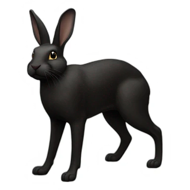 Lapine noir de la race geant des flandres noir sticker