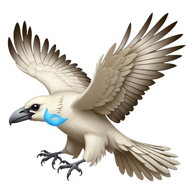 white raven flying sticker