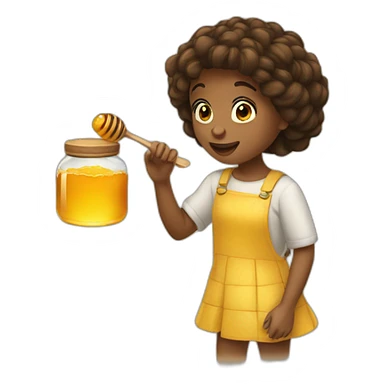 Girl and the honey sticker