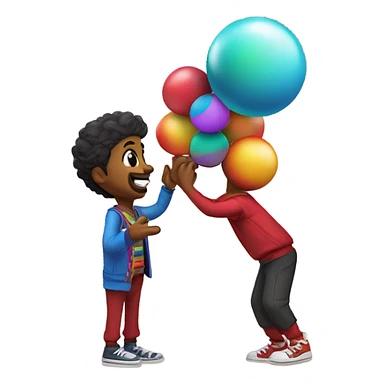 Smacka Doo smooching the Juggler sticker