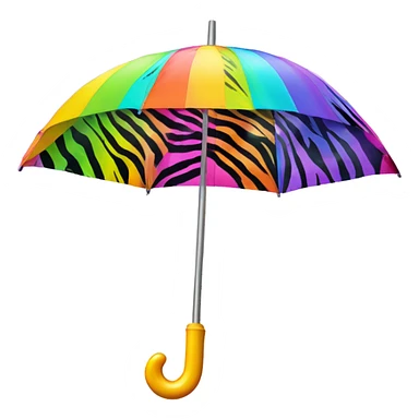 Lisa Frank Zebra Print umbrella  sticker