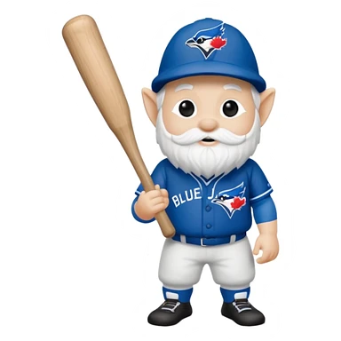 Toronto Blue Jays gnome holding a bat sticker