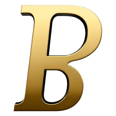 Bold Black-Gold Font Big Capital “I” Letter  sticker