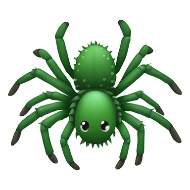 Green Tarantula with little small dark green spikes on its whole body sticker