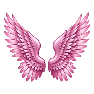 Sparkly little soft pink pony wings. Only left and right wings without pony. sticker