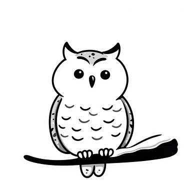 Snowy owl sticker