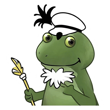 Feather duster white black sticker