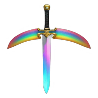 sword rainbow lightning sticker