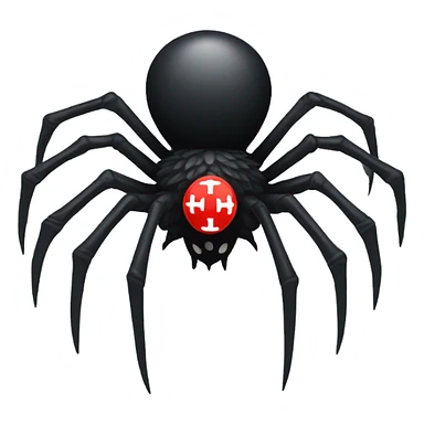 gothic spider with red cross sticker