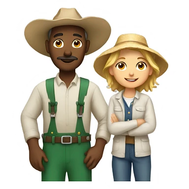 Farmer and student sticker