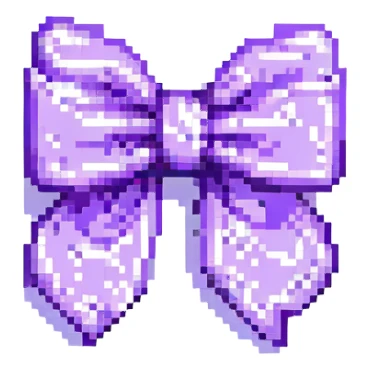 purple bow sticker