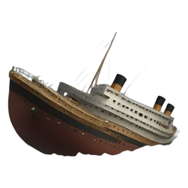sinking titanic sticker