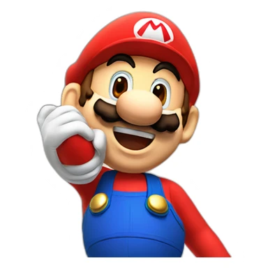 Super mario taking a selfie sticker