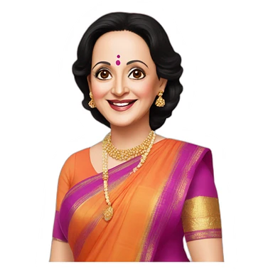 Hema Malini wishing good health sticker