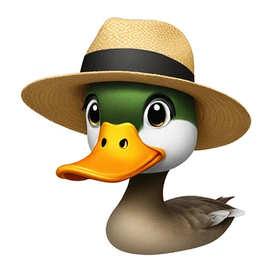 duck wearing a hat sticker