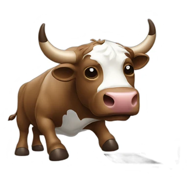 bull trading on laptop sticker