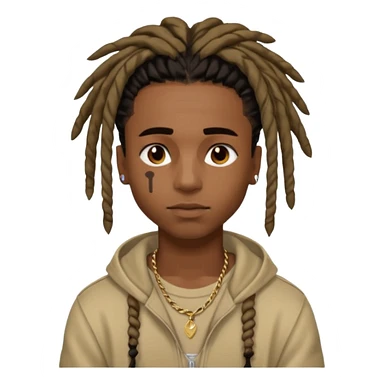 black male with dreads and a birthmark on his left cheek playboi carti sticker