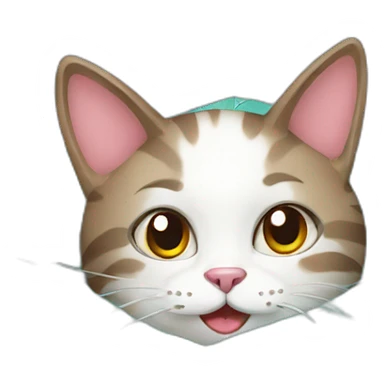 cat in gift box sticker