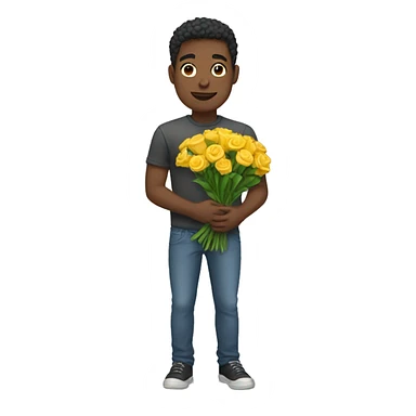 boyfriend giving flowers sticker