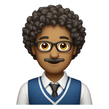 curly teacher puerto rican sticker
