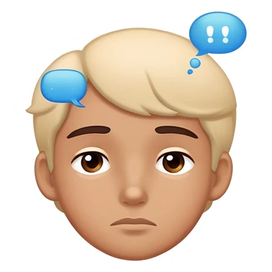 character with thoughtful expression and thought bubble sticker