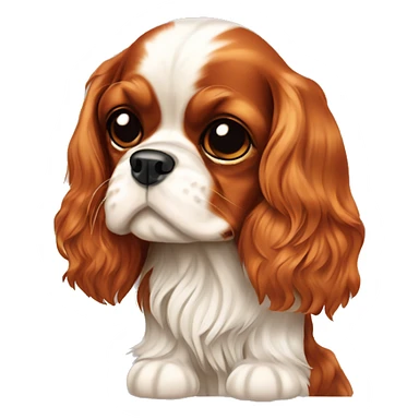 Cavalier King Charles spaniel with bow ￼ sticker