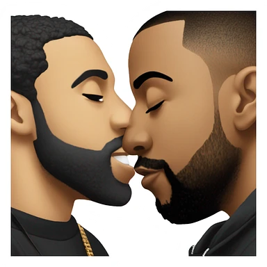 Drake kissing Kendrick Lamar  sticker