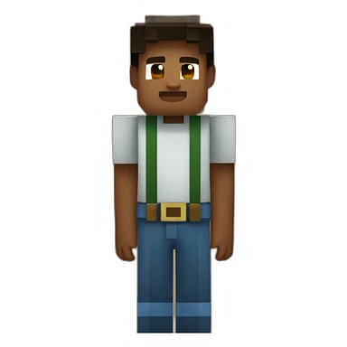 Enfant avec minecraft sticker