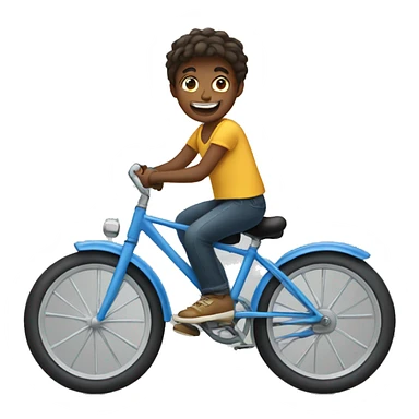 Boy riding a bike  sticker