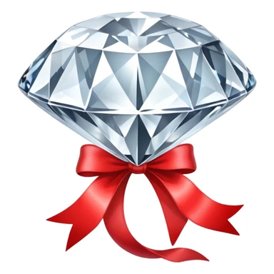 diamond with ribbon sticker