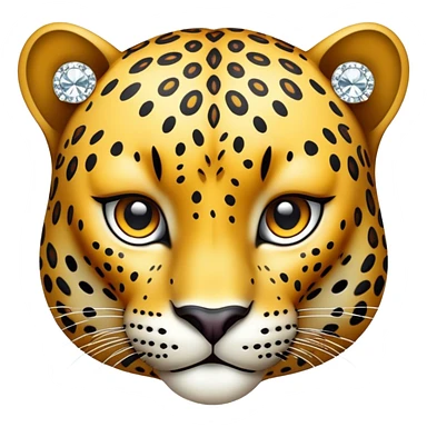 leopard and bling  sticker