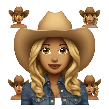 beyonce in cowboy hat sticker
