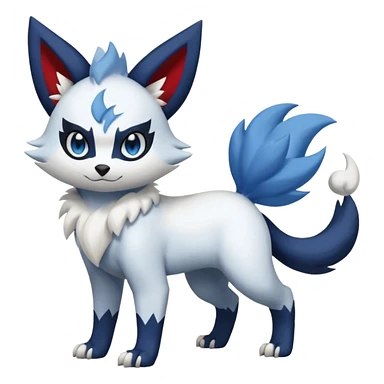 Meowstic-Zorua-Absol-Zangoose-fusion, full body sticker