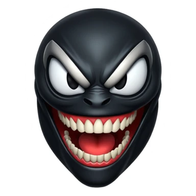 Venom symbiote smiling (smaller) sticker