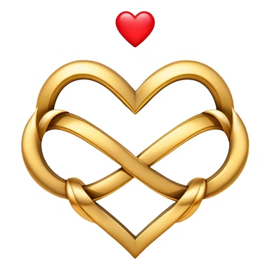 infinity symbol with heart sticker