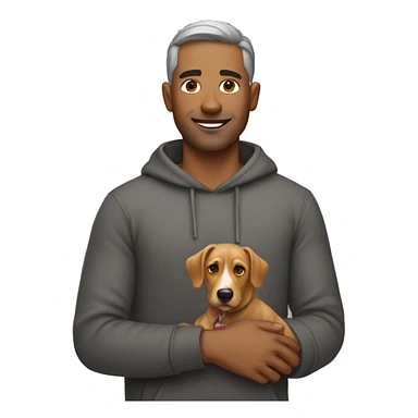 Man with dog sticker