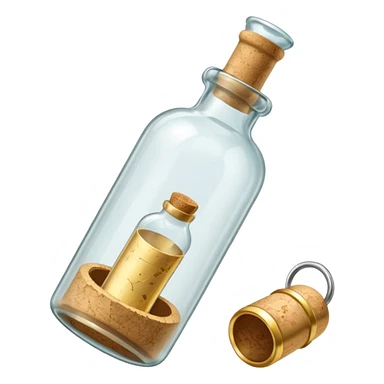 A Message Bottle, ring inside sticker