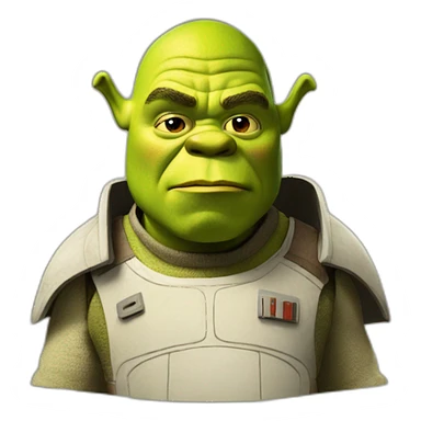 Shrek in star wars sticker